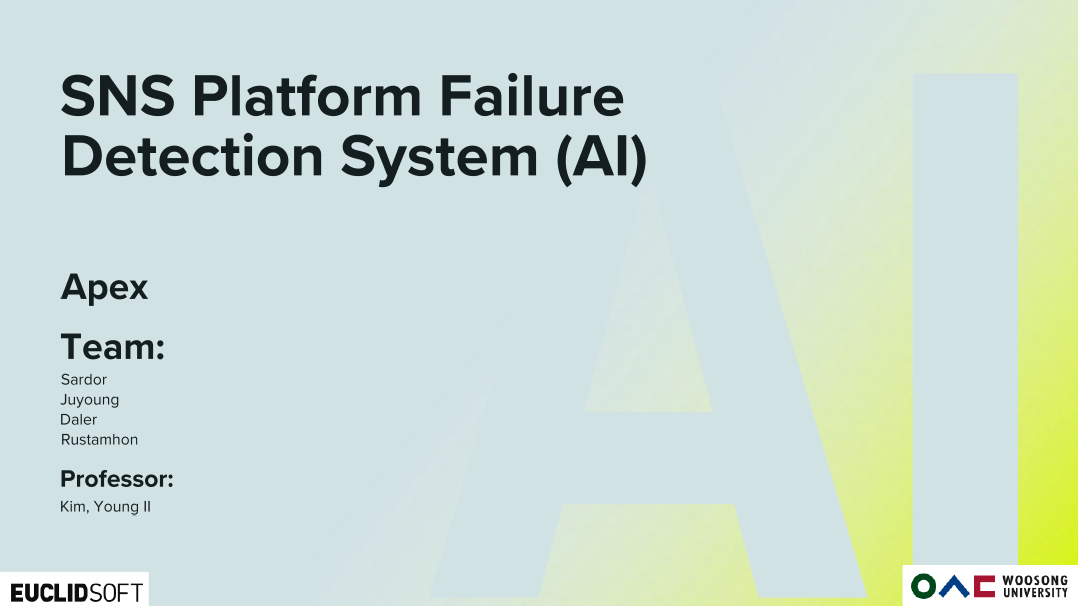 SNS Platform Failure Detection System (AI)